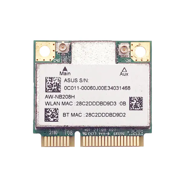 WLAN karta pro Realtek RTL8192CE AW-NE178 Poloviční výška MINI PCI-E 802.11b/g/n 2.4G 150Mbps bezdrátová síťová karta podporující XP/Vista