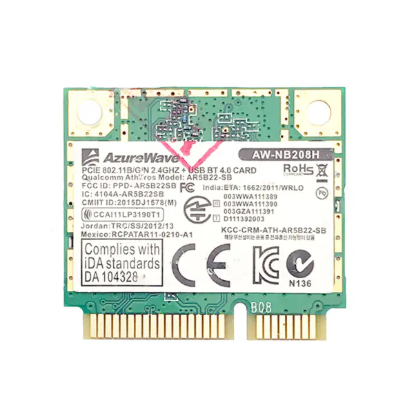 WLAN karta pro Realtek RTL8192CE AW-NE178 Poloviční výška MINI PCI-E 802.11b/g/n 2.4G 150Mbps bezdrátová síťová karta podporující XP/Vista