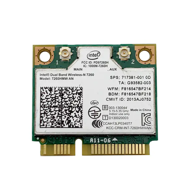 Wifi adaptér pro bezdrátové sítě Intel 2.4G&5G-AC 7265 7265NGW BT 4.0 NGFF 867Mbps pro HP 340 346 SPS 793840-001