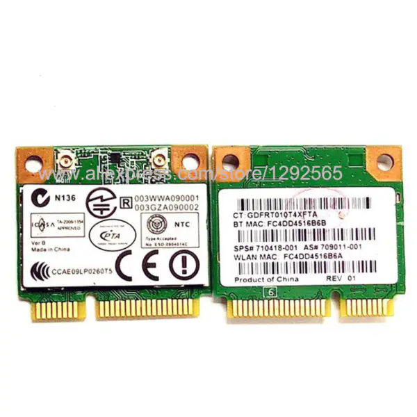 Karta WLAN pro bezdrátovou síťovou kartu Ralink RT5390 2.4G Mini PCI-E 802.11n 150Mb/s pro HP CQ45 CQ58 4340s 4445s SPS 691415-001