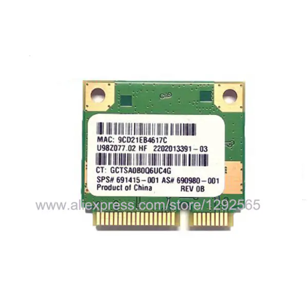 Bezdrátová karta pro Atheros QCWB335 DW1705 802.11a/g MINI PCI-E Bezdrátová síťová karta WiFi Bluetooth 4.0 150Mbps pro DELL
