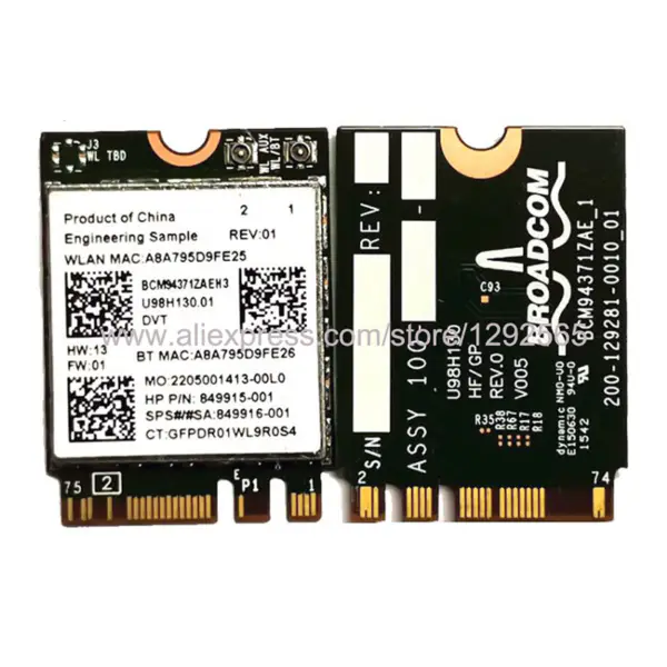 HSTNN-QR03 300Mbps 802.11a/g,802.11n 2.4G & 5G+Bluetooth 4.0 Mini PCI-E bezdrátová síťová karta pro HP ELITEPAD 900 SPS 691921-001