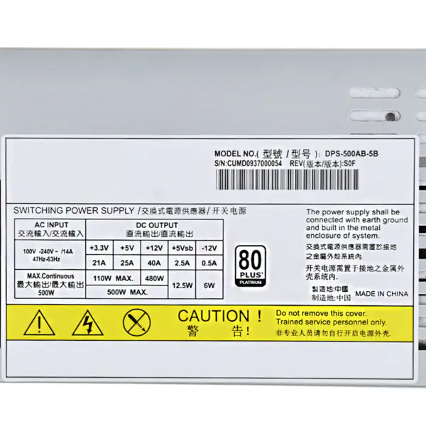 Pro Delta DPS-500AB-5B 500W malý 1U TX FLEX HTPC zdroj pro CEMO M1 K39 150*80*40MM