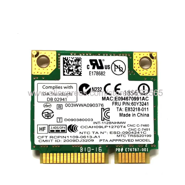 Dvoupásmová 2.4G&5G 300Mbps bezdrátová karta pro Qualcomm AR962 802.11a/b/g/n Mini PCI-E bezdrátová síťová karta+bluttooth 4.0 DW1601