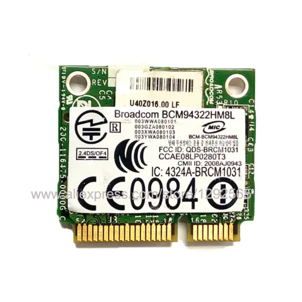 Broadcom BCM943224HMP BCM43224HMS 300Mbps Mini PCI-E 2.4G & 5G 802.11a/b/g/n WIFI bezdrátová síťová karta pro HP SPS 593837-001