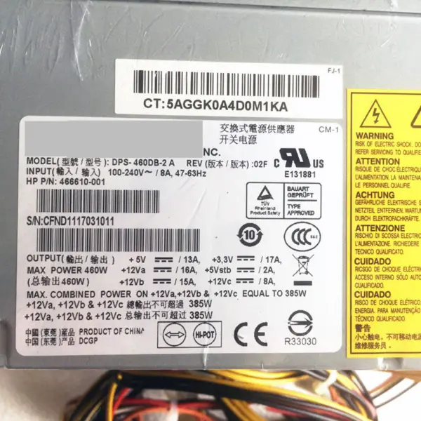 Pro serverový zdroj HP ML150G6 ML330G6 466610-001 519742-001 385W