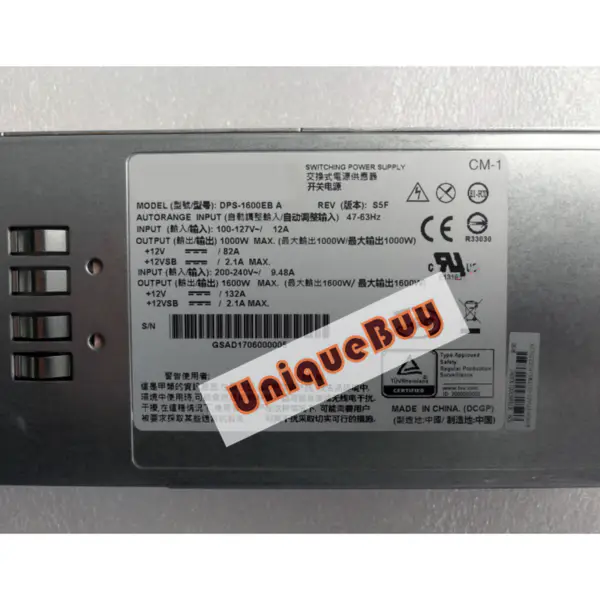 Pro serverový zdroj Delta Electronics DPS-1600EB A 1600W