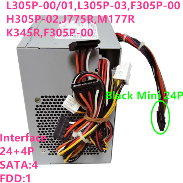 Dell OptiPlex GX980 760 780 305W napájecí zdroj L305P-00 L305P-03 F305P-00 H305P-02 J775R M177R F305P-00