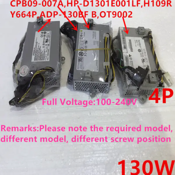 Zdroj napájení pro Lenovo A7000 A7100 S300 S302 130W napájecí zdroj CPB09-007A HKF1301-3B H109R Y664P ADP-130BF B OT9002