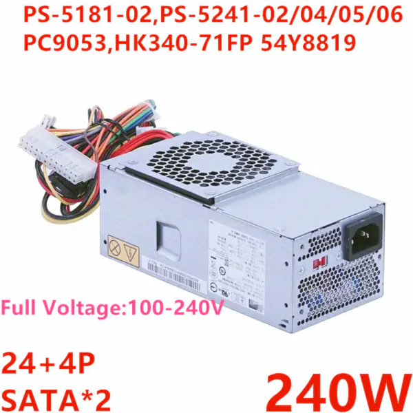 Napájecí zdroj HP TFX M70E M75 M90P M91 A6880F 240 W PS-5181-02 PS-5241-05 PS-5241-06 PC9053 HK340-71FP