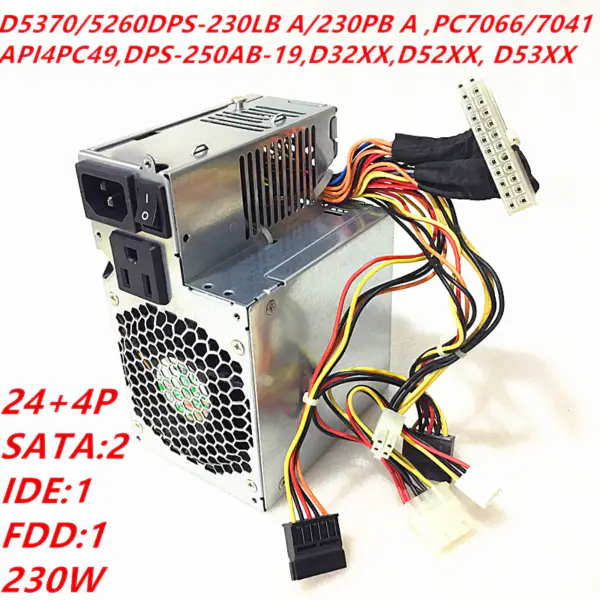Fujitsu G31 D5370/5260 D5300XX 230W napájecí zdroj DPS-230LB/230PB A PC7066 PC7041 API4PC49 DPS-250AB-19