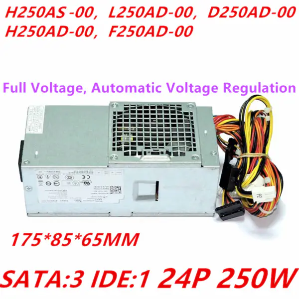 Zdroj napájení pro Dell 390 790 990 3010 7010 9010DT 250W napájecí zdroj H250AS-00 F250AD-00 D250PD-00 AC250ES-00 TFX0250D5W