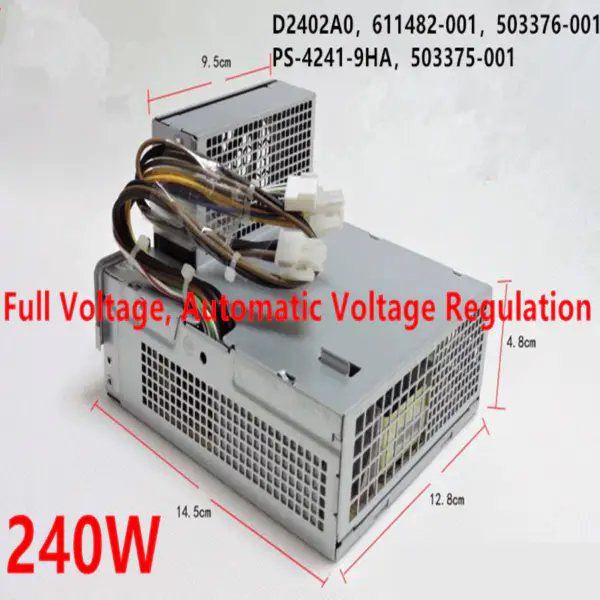 Napájecí zdroj HP Compaq Z200 4000 6000 6005 6200 8000 8100 240W D2402A0 611482-001 PS-4241-9HA D10-240P1A