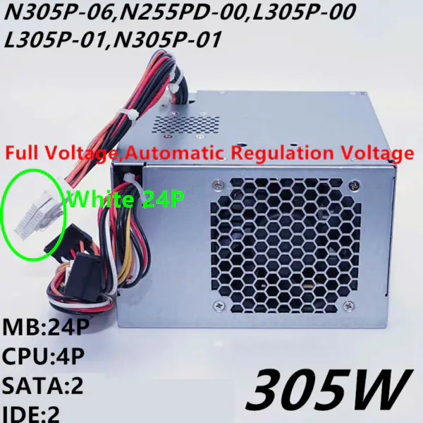 Dell 3100 5100 5150 9100 960 305W napájecí zdroj N305P-06 L305P-01 L305P-03 N305P-01 H305P-01 pc8050