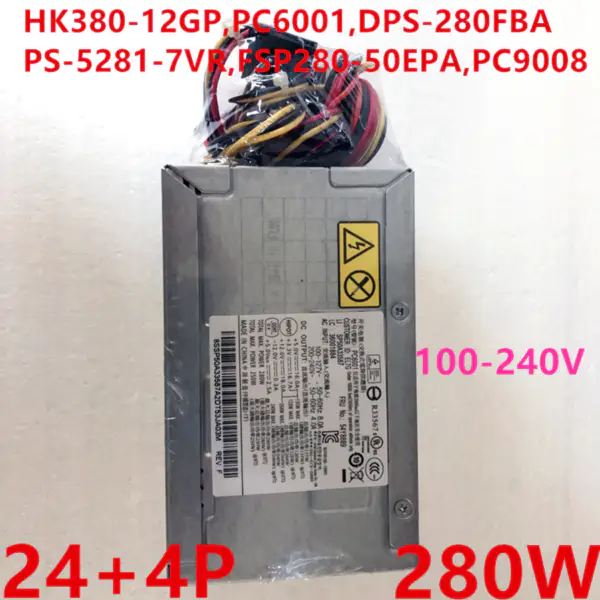 Zdroj napájení pro Lenovo 280W napájecí zdroj HK380-12GP PC6001 DPS-280FBA PS-5281-7VR FSP280-50EPA PC9008 PS-5281-02VA-RoHS