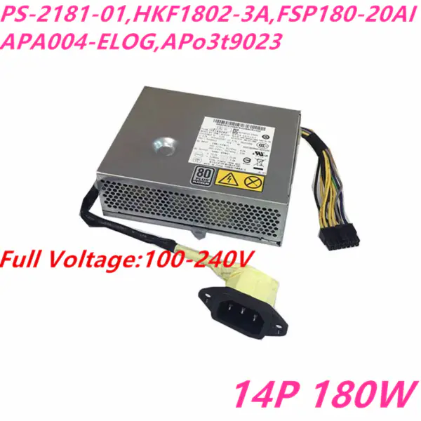 Zdroj napájení pro Lenovo S510 S710 M91z M71z 14pinový 180W napájecí zdroj HKF1802-3A FSP180-20AI APA004 AP03t9023
