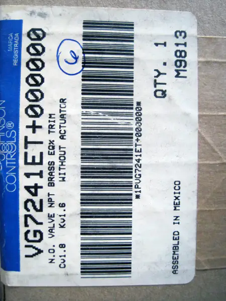 JOHNSON CONTROLS VG7241ET