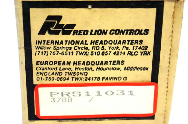 RED LION CONTROLS PRS11031