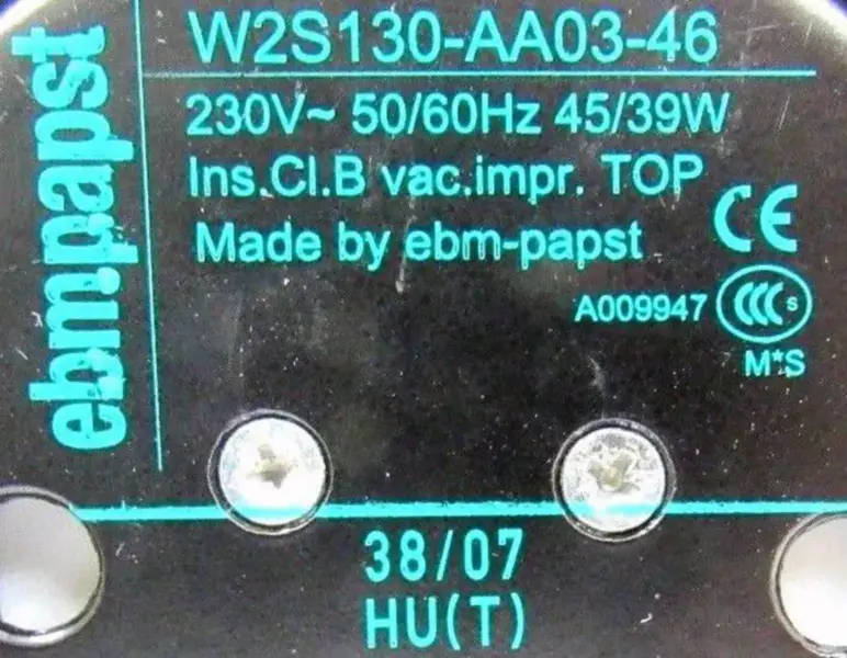 EBM PAPST W2S130-AA03-46