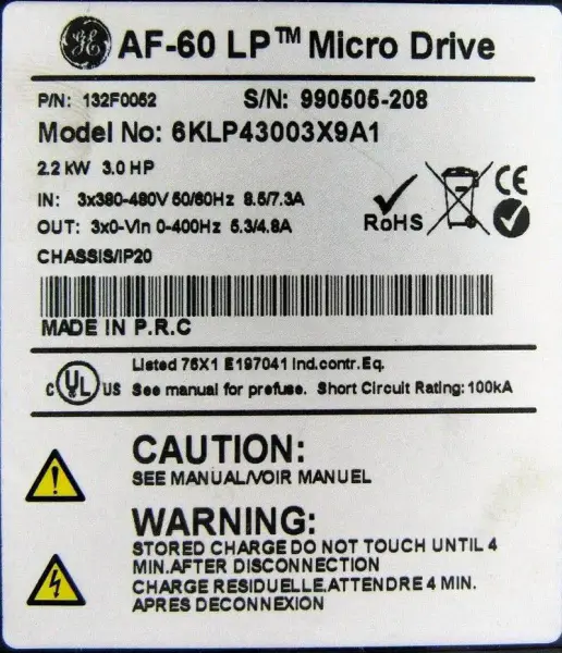 GENERAL ELECTRIC 6KLP43003X9A1