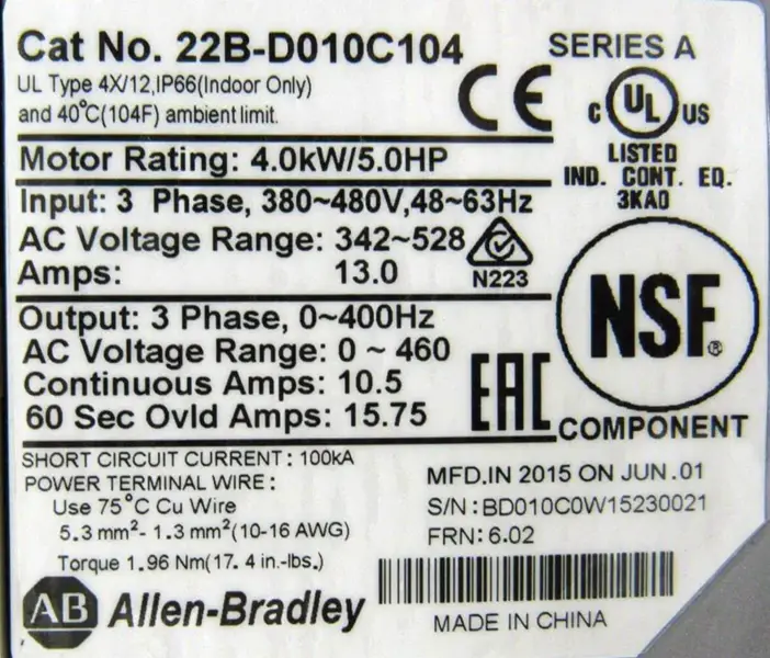 Allen-Bradley 22B-D010C104