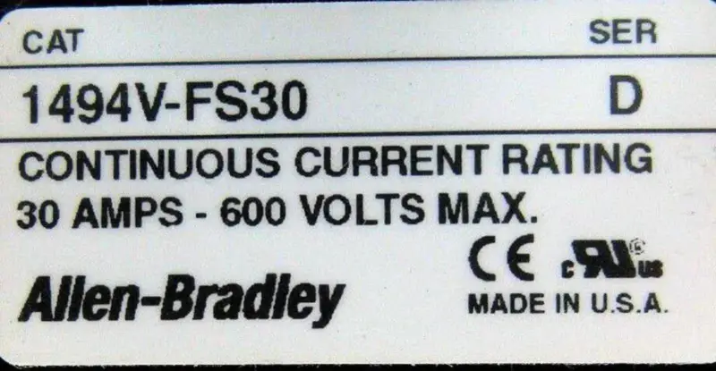 Allen-Bradley 1494V-FS30