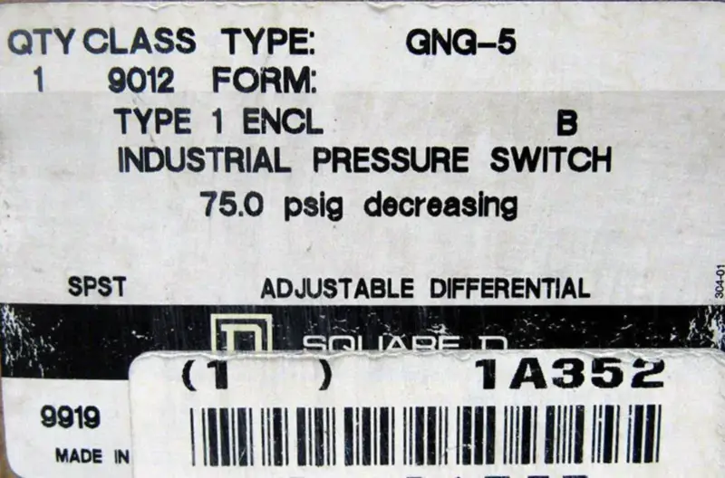 SQUARE D 9012-GNG-5