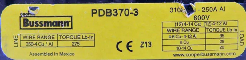 BUSSMANN PDB370-3