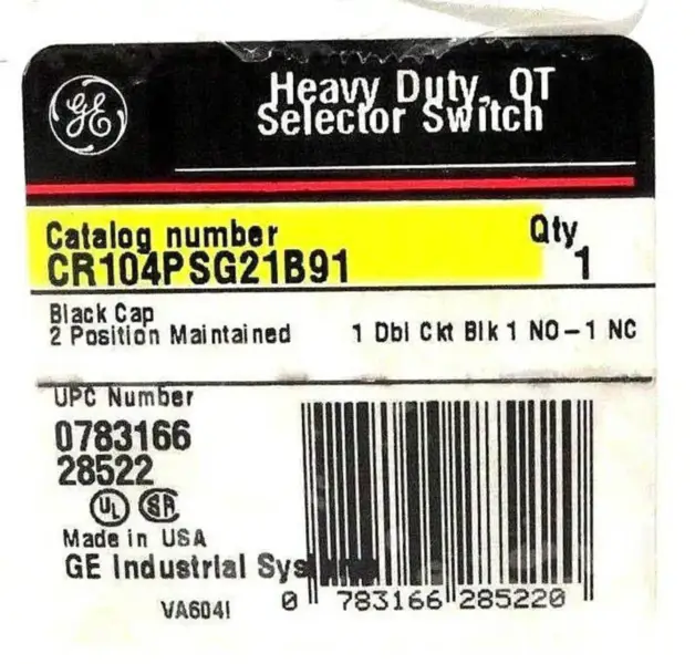 GENERAL ELECTRIC CR104PSG21B91