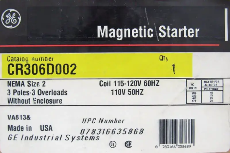 GENERAL ELECTRIC CR306D002