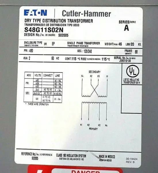EATON CUTLER HAMMER S48G11S02N