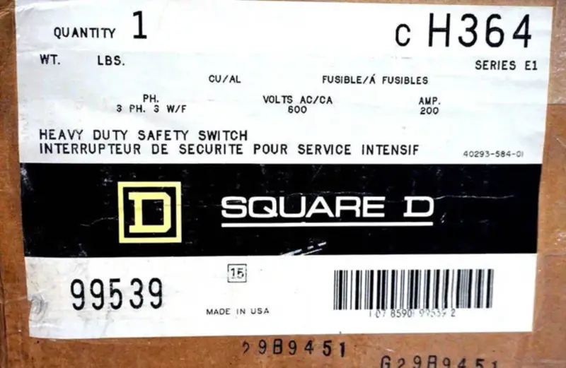 Square D CH364