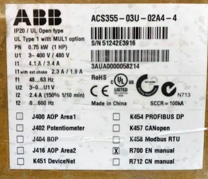 ABB ACS355-03U-02A4-4