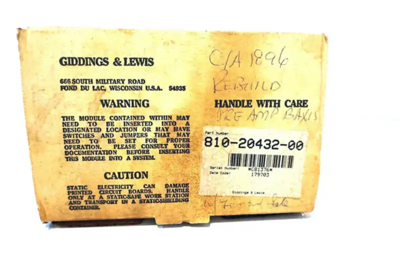GIDDINGS & LEWIS 810-20432-00