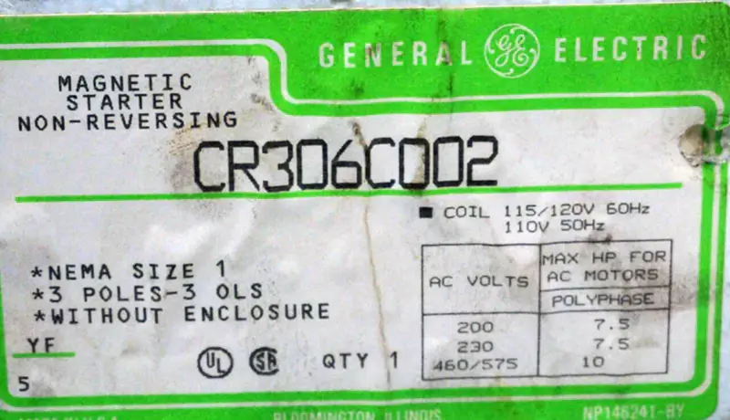 GENERAL ELECTRIC CR306C002