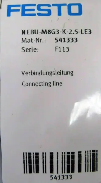 FESTO NEBU-M8G3-K-2.5-LE3