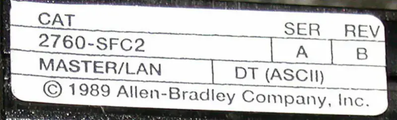Allen-Bradley 2760-SFC2