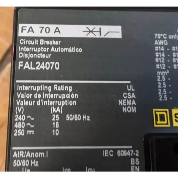 Square D FAL24070