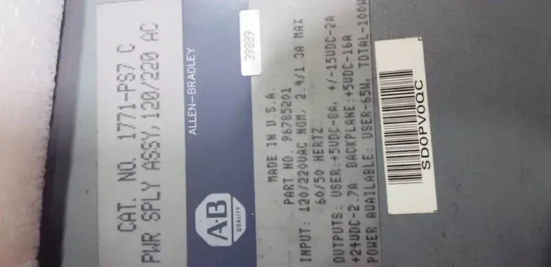 Allen-Bradley 1771-PS7/C