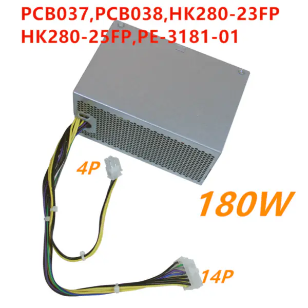 Zdroj napájení pro Dell Q77 B75 A75 T5900d 5900 R4900d 14Pin 180W Napájecí zdroj PCB037 PCB038 HK280-23FP HK280-25FP PE-3181-01
