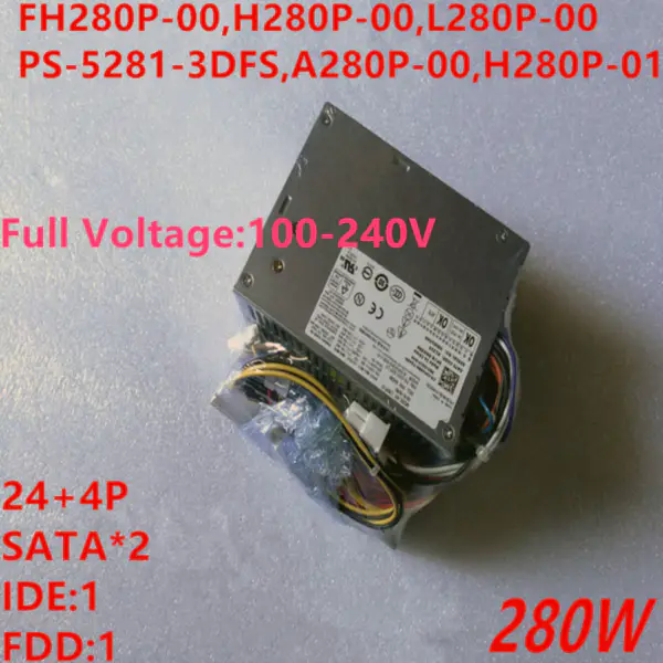 Zdroj napájení pro Dell 520 320 330 280W napájecí zdroj FH280P-00 H280P-00 PS-5281-3DFS A280P-00 H280P-01 L220P/H220P/N220P-00