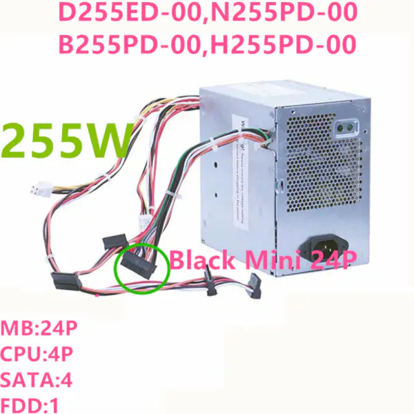 Zdroj napájení pro Dell 380 760 780 980 760 915 255W napájecí zdroj D255ED-00 N255PD-00 B255PD-00 H255PD-00 L305P-01 F305P-00