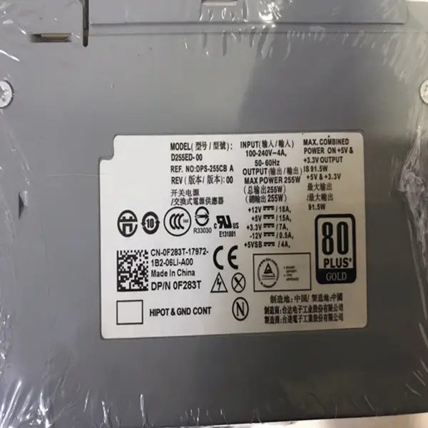 Zdroj napájení pro Dell 380 760 780 980 760 915 255W napájecí zdroj D255ED-00 N255PD-00 B255PD-00 H255PD-00 L305P-01 F305P-00