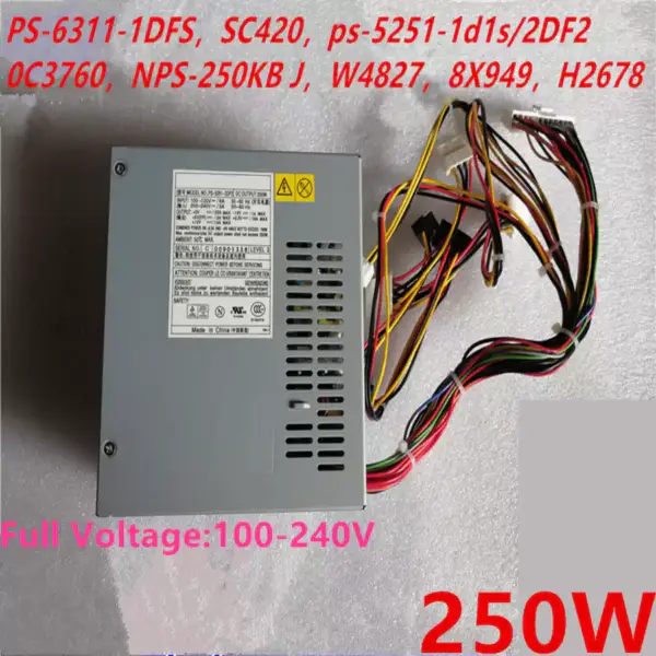 Dell GX260 280 4700 250W napájecí zdroj PS-6311-1DFS ps-5251-1d1s PS-4221-2DF2 NPS-250KB J H2678 HP-P2507FWP3