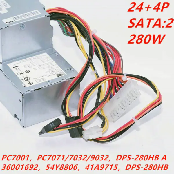 Zdroj napájení pro Lenovo 57 8000 58 45 31 280W napájecí zdroj PC7001 PC7071 PC7032 PC9032 DPS-280HB A 36001692 54Y8806 41A9715