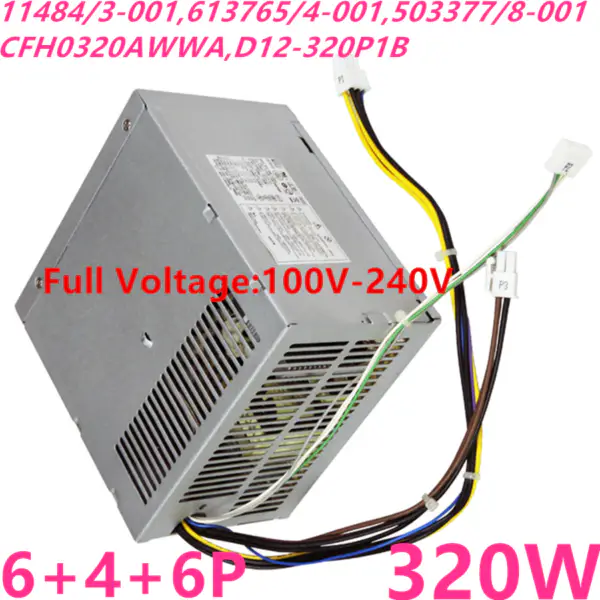 Zdroj napájení pro HP Pro6000XX 8000CXX 4000 4300 320W napájecí zdroj 611484/613765/503377-001 CFH0320AWWA D12-320P1B D10-320P1A