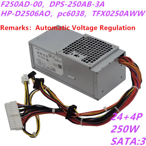 Zdroj napájení pro Dell V3800 530 535 545 560 580 620 250W napájecí zdroj F250AD-00 DPS-250AB-3A HP-D2506AO pc6038 TFX0250AWW