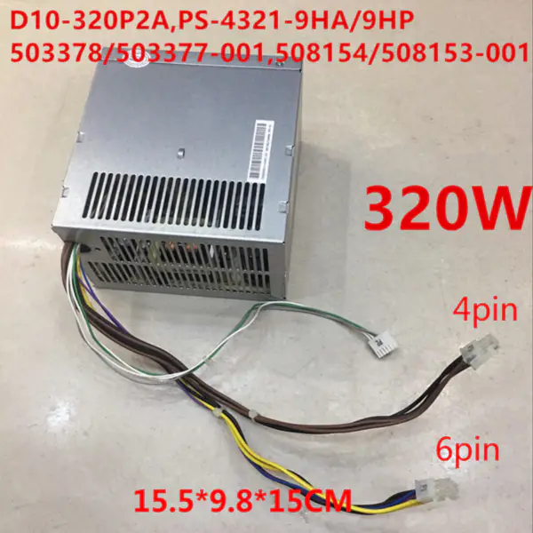 Zdroj napájení pro HP 8000 8080 8100 8180 8200 8280 8300MT 320W napájecí zdroj D10-320P2A PS-4321-9HA PS-4321-9HP D12-320P1B