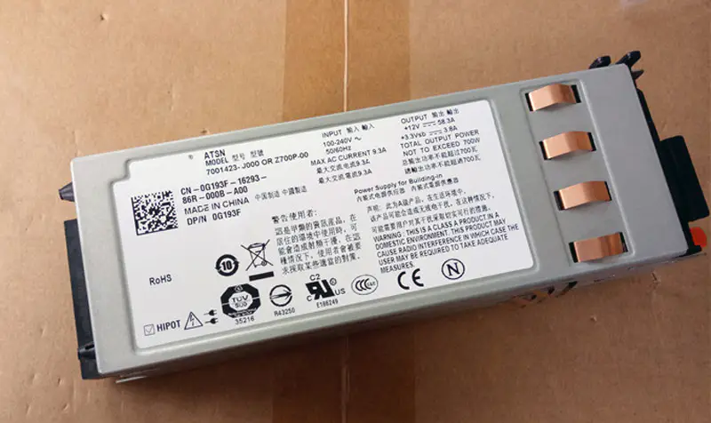 Pro PowerEdge R805 700W napájecí zdroj G193F YN055 Hot-plug Redundantní zdroj napájení