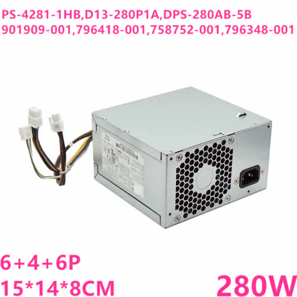 Zdroj napájení pro HP 600 680 800 880 G2 6pPin 280W napájecí zdroj PS-4281-1HB D13-280P1A DPS-280AB-5 B PCE015 PCE016 796418-001